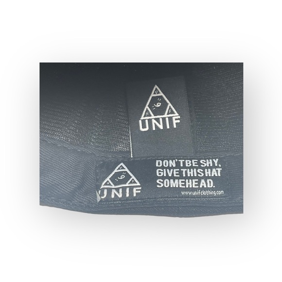 Deadstock: new UNIF 𖤐 Compton Snapback Embroidered Y2K 90’s Dad Cap 𖤐 Black 𖤐 - Picture 11 of 16